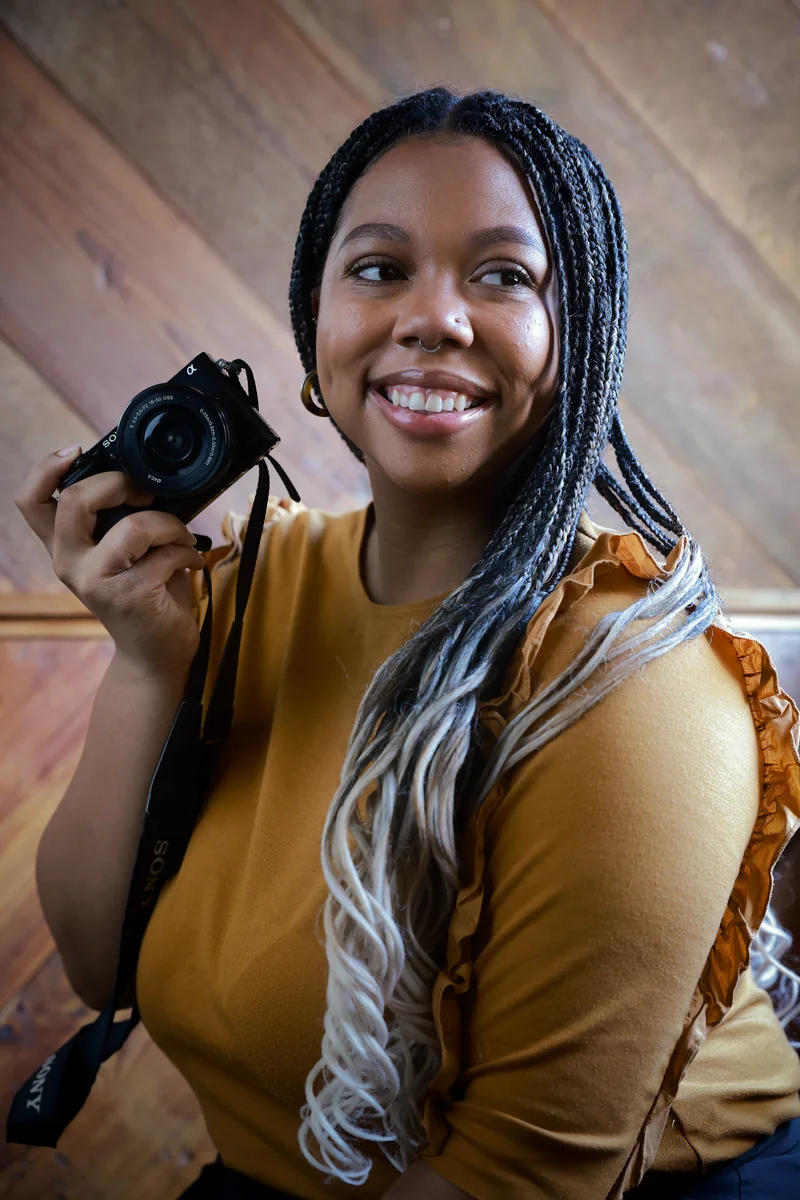 Portrait of the social media manager.